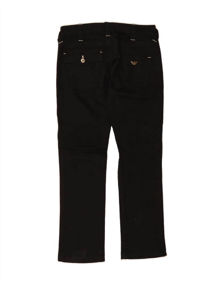 ARMANI Womens Straight Jeans W27 L29 Black Cotton Vintage Armani and Second-Hand Armani from Messina Hembry 