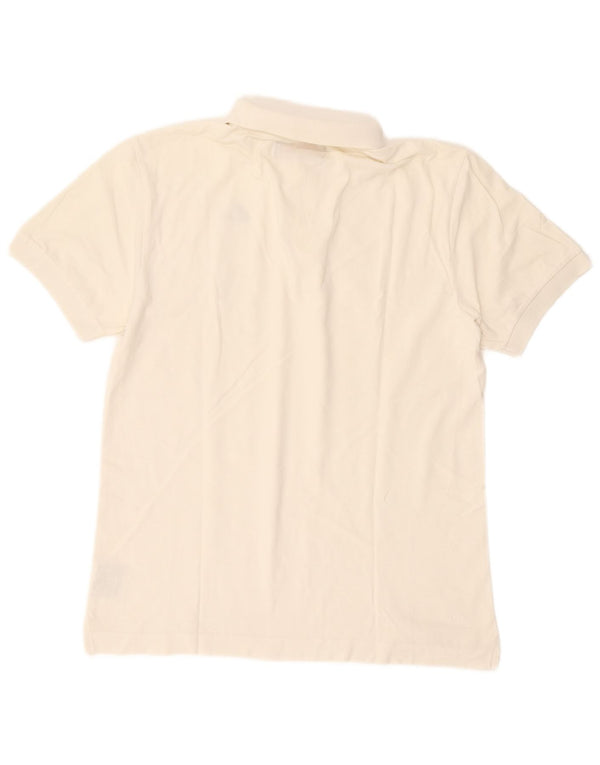 Kappa Mens Polo Shirt Medium Off White Cotton