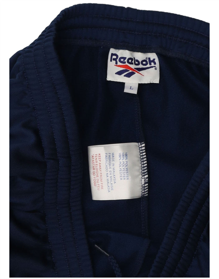 Reebok Herre grafisk træningsdragt Bukser Large Navy Blue Polyester