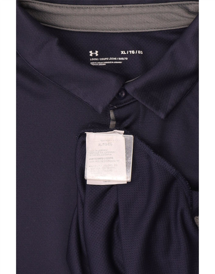 Polo da uomo Under Armour XL blu navy in poliestere
