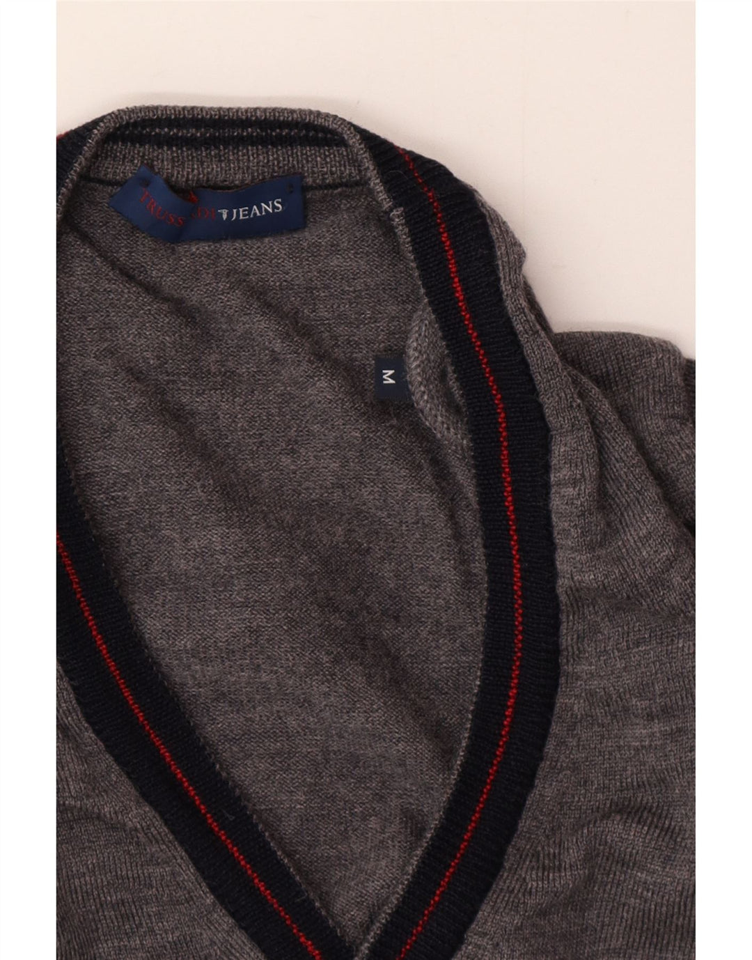 Trussardi Jeans Womens Cardigan Sweater UK 14 Medium Grey