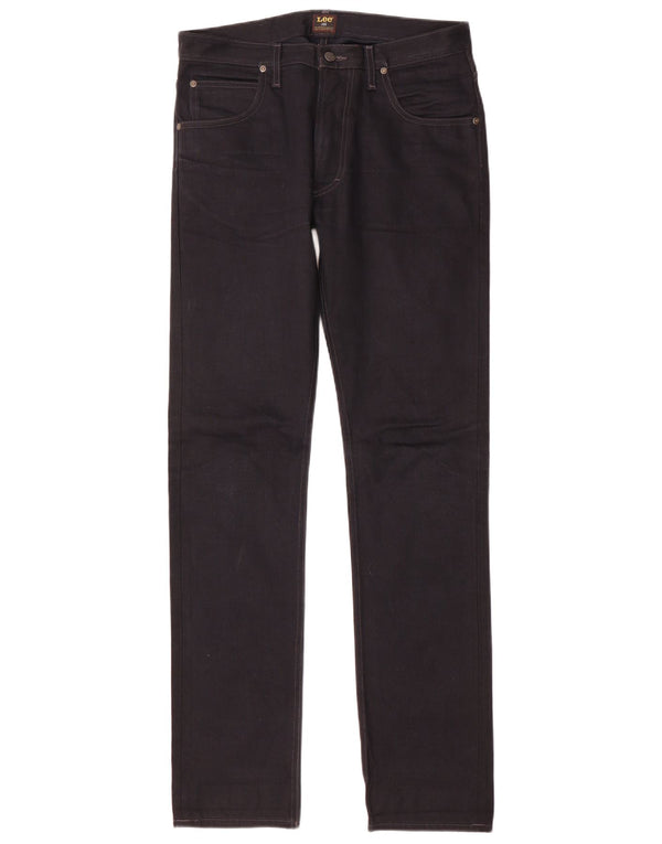 Lee Mens 101 Rider Slim Jeans W31 L34 Sort Bomuld