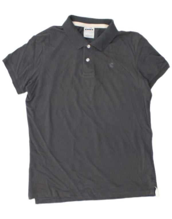 Diadora Mens Polo Shirt Medium Grey Cotton