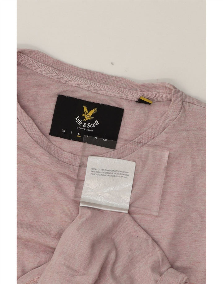 LYLE & SCOTT Mens T-Shirt Top Medium Pink Flecked Cotton Vintage Lyle & Scott and Second-Hand Lyle & Scott from Messina Hembry 