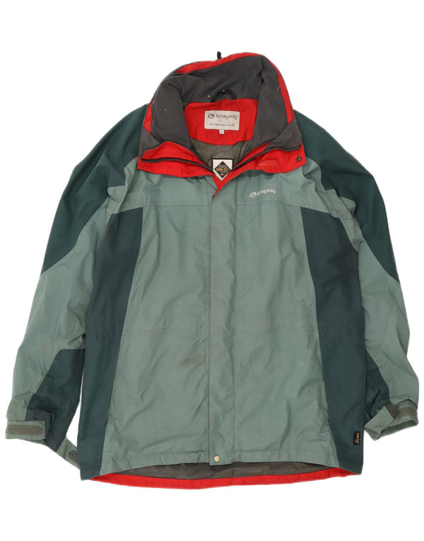 Sprayway Herre Gore-Tex regnjakke UK 40 Large Green Colourblock Polyamid
