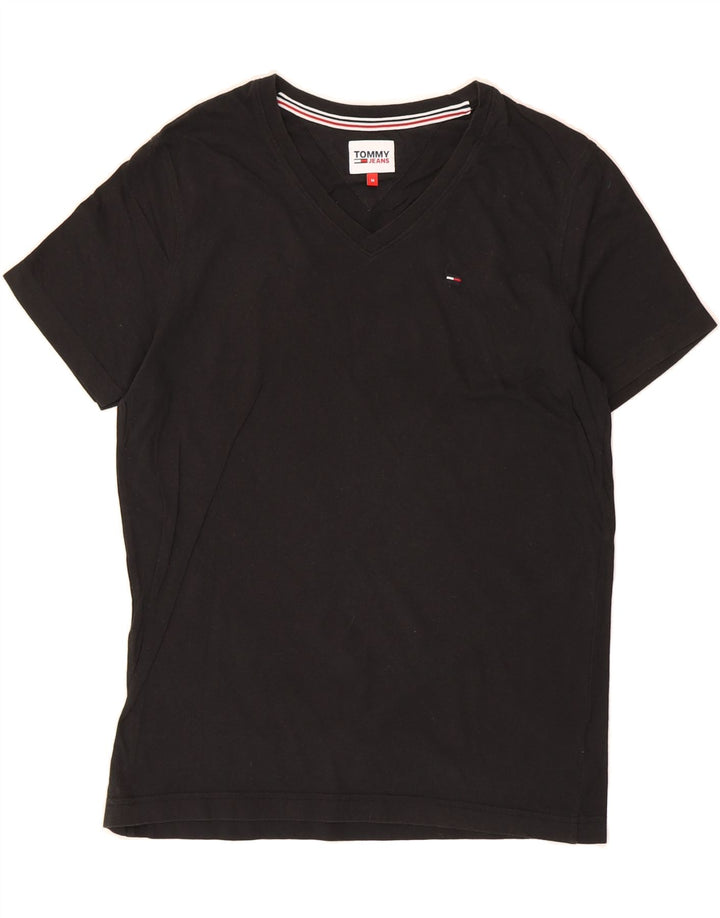 TOMMY HILFIGER Mens T-Shirt Top Medium Black Cotton Vintage Tommy Hilfiger and Second-Hand Tommy Hilfiger from Messina Hembry 