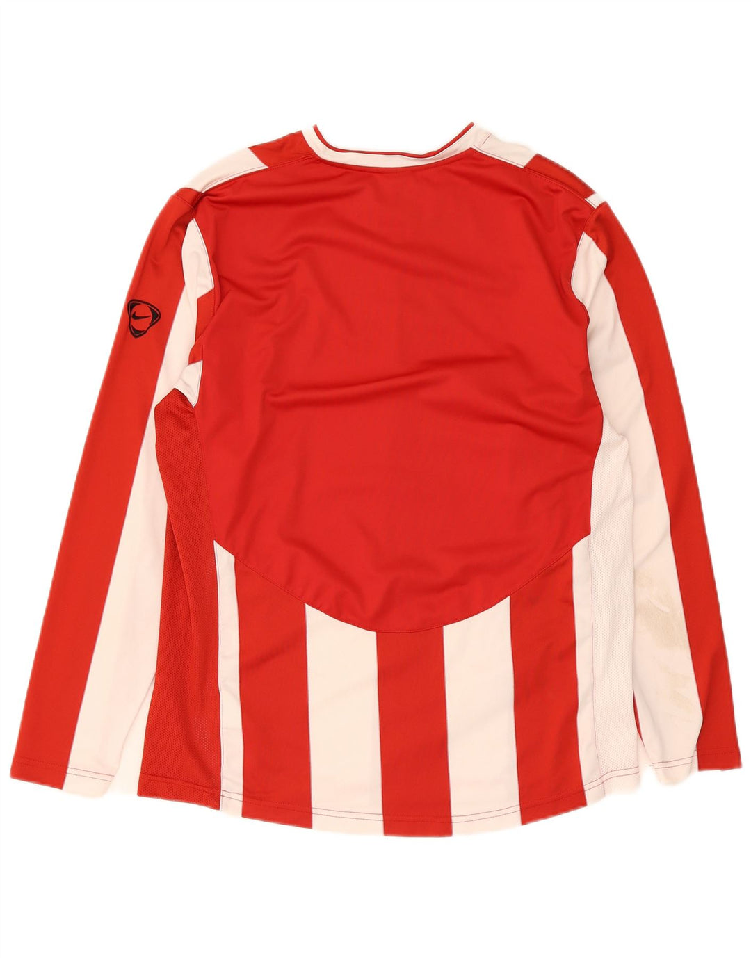 Nike Mens Top Long Sleeve UK 42/44 Large Red Striped Polyester