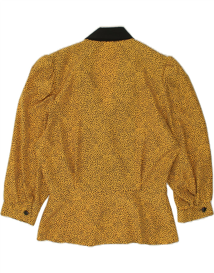 PRINCIPLES Womens 3/4 Sleeve Shirt Blouse UK 12 Medium Yellow Spotted Vintage Principles and Second-Hand Principles from Messina Hembry 