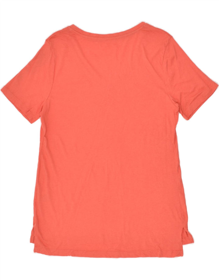EDDIE BAUER Womens T-Shirt Top UK 10 Small Orange Cotton | Vintage Eddie Bauer | Thrift | Second-Hand Eddie Bauer | Used Clothing | Messina Hembry 