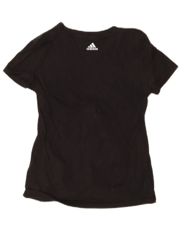 Adidas piger grafisk t-shirt top 11-12 år sort bomuld