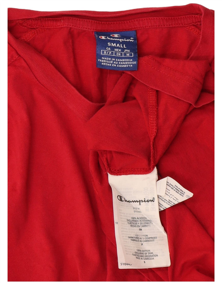 Champion Mens T-Shirt Top Small Red Cotton
