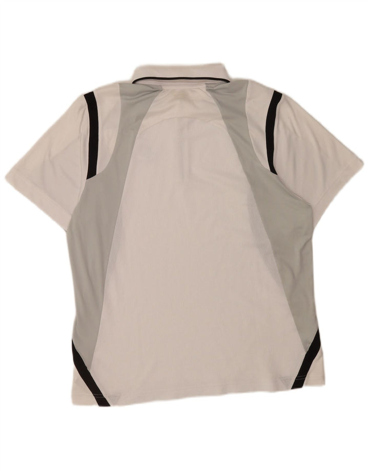 Lotto Mens Polo Shirt Large White Colourblock Polyester