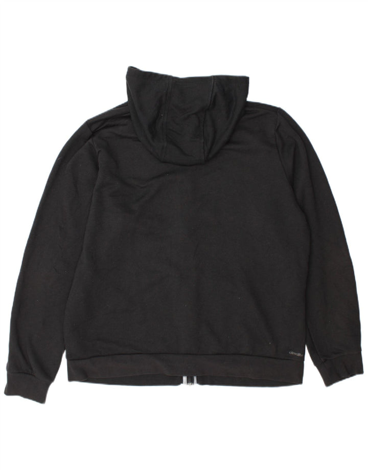 Adidas Mens Graphic Zip Hoodie Sweater XL Grey Polyester