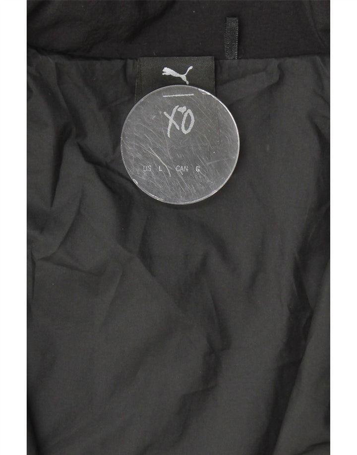 PUMA Mens Graphic Tracksuit Top Jacket Large Black Colourblock