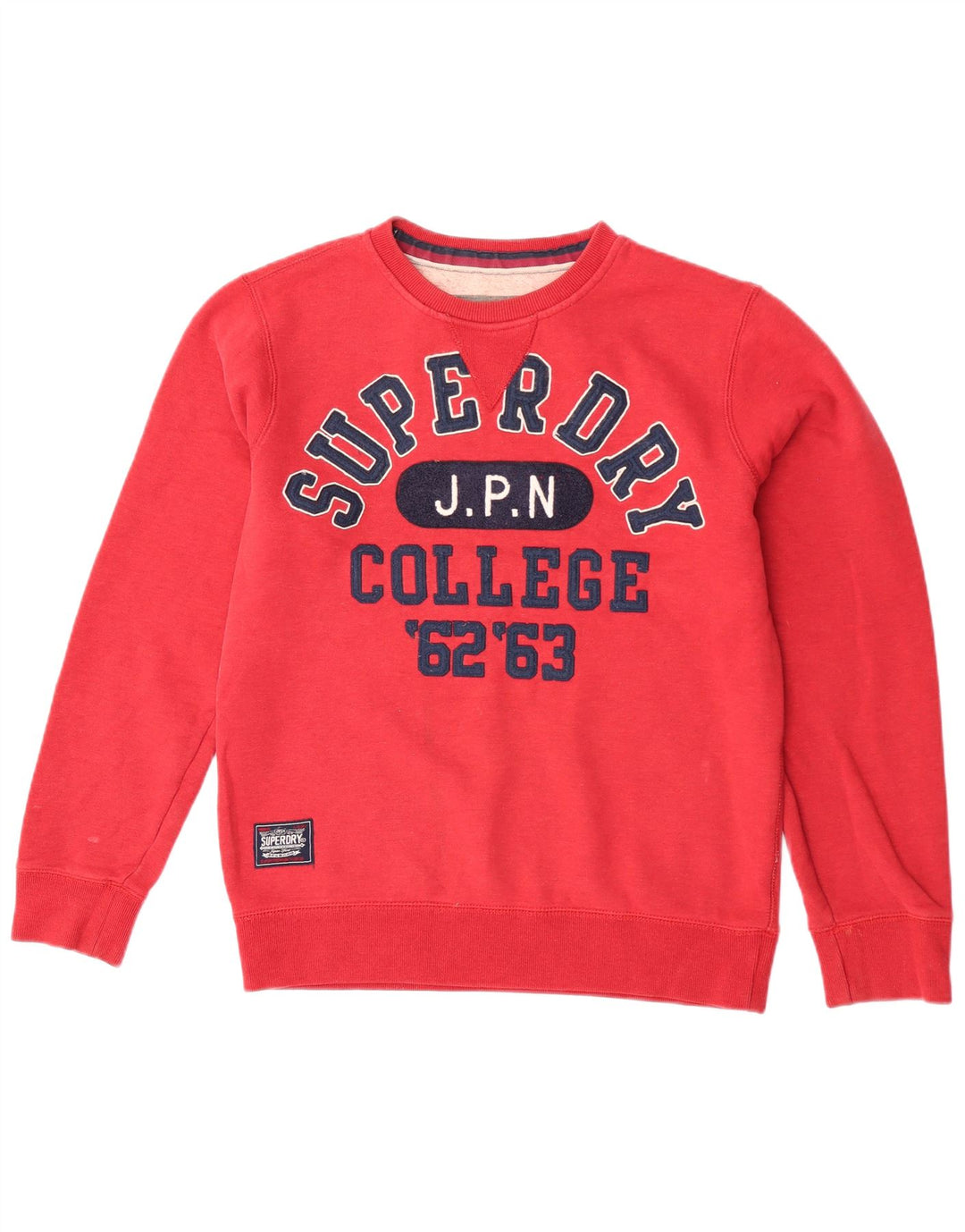 Superdry Mens Graphic Sweatshirt Jumper Large Red Cotton