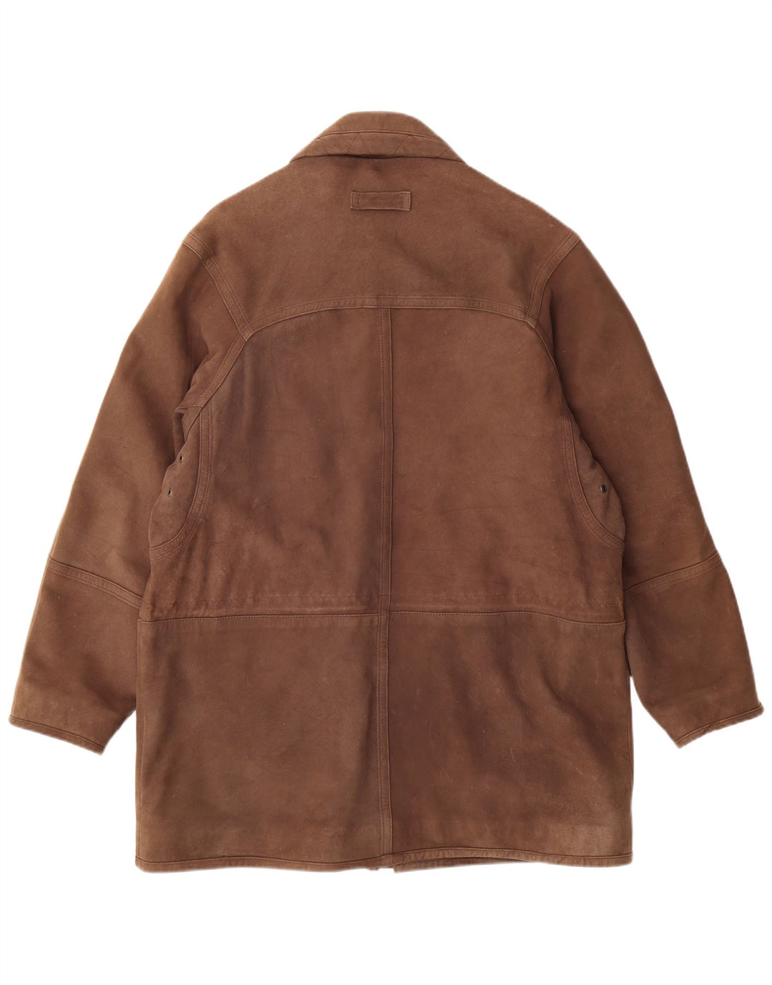 VINTAGE Mens Leather Coat EU 48 Medium Brown Leather