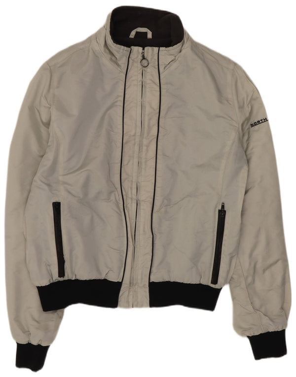 North Sails Veste Bomber Homme UK 40 Large Gris Colorblock Polyamide