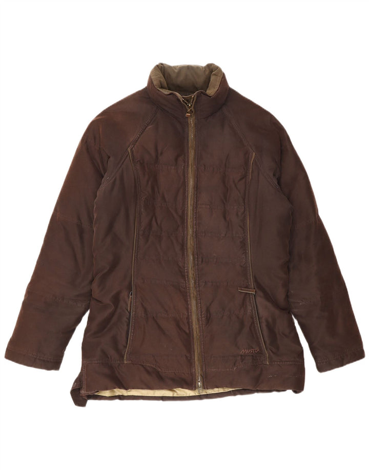 Musto Womens Padded Jacket UK 10 Small Brown Polyester