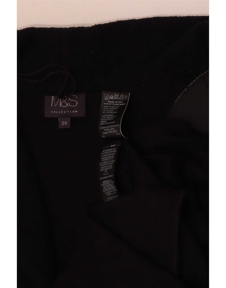 Marks & Spencer Offene Damen-Blazerjacke UK 20 2XL Schwarz Polyester