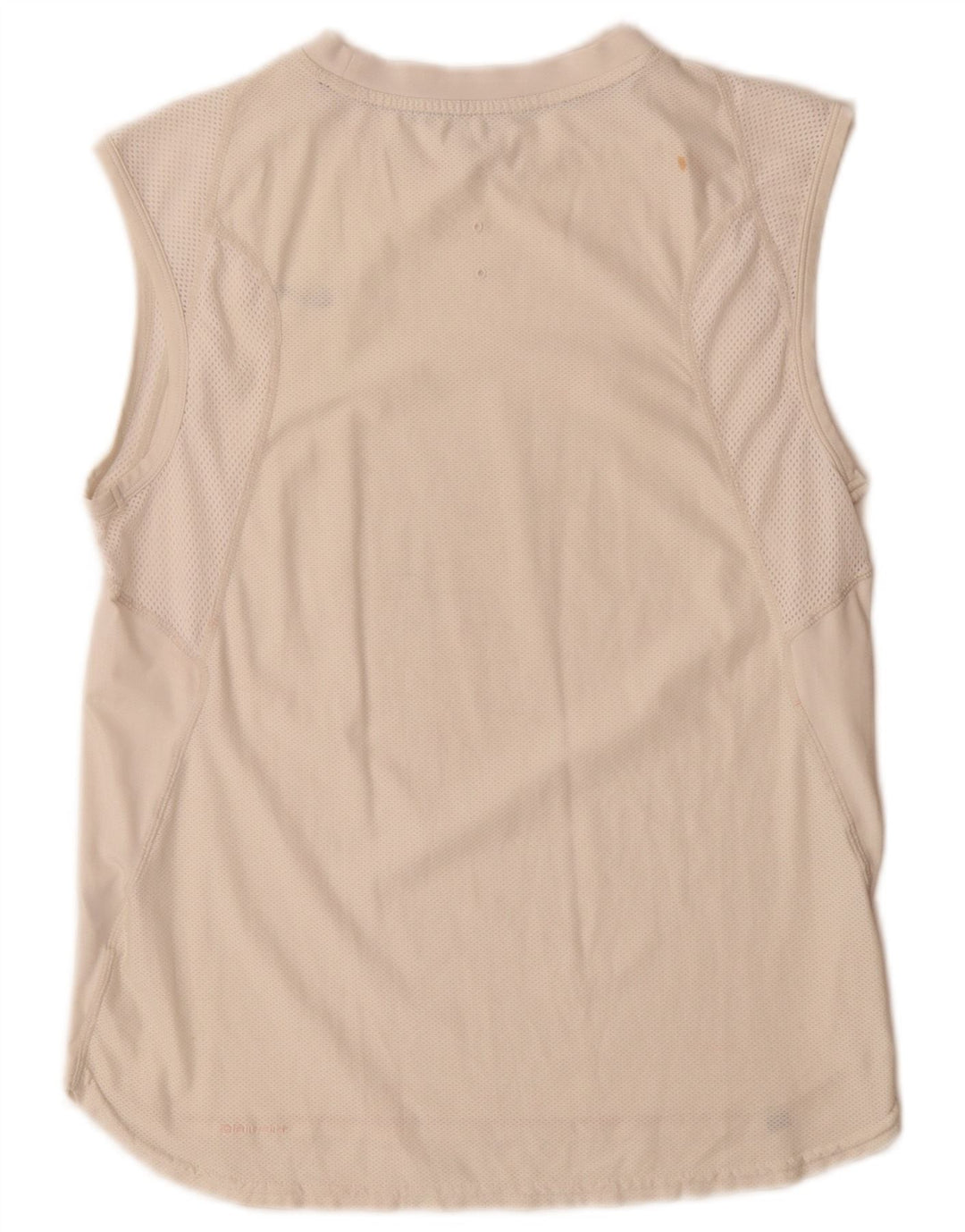 Nike - Camiseta sin mangas para hombre, talla pequeña, poliéster blanco