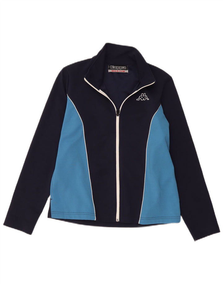 KAPPA træningsdragt topjakke til kvinder UK 14 Medium Navy Blue Colourblock