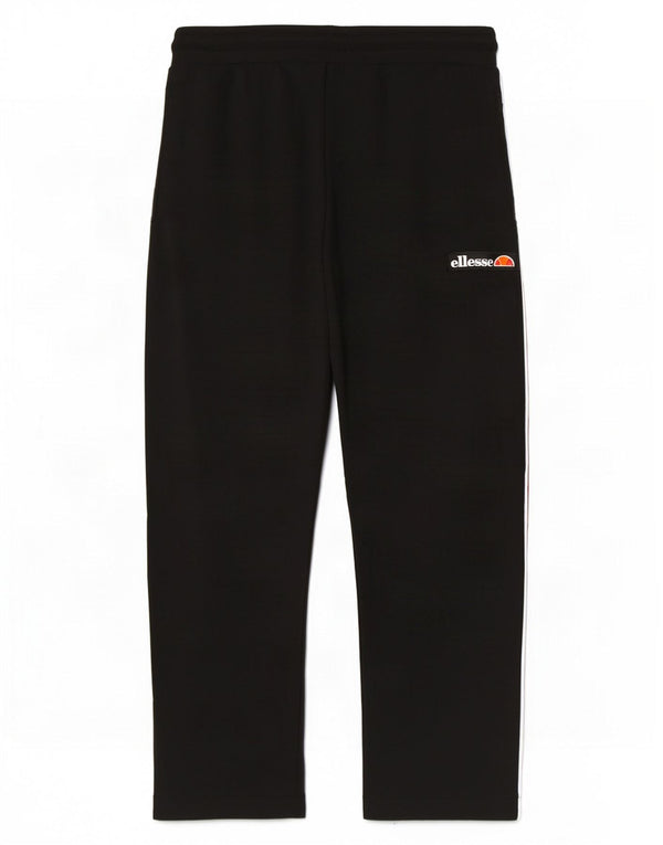 Ellesse Mens Graphic Tracksuit Trousers Medium Black Colourblock Cotton