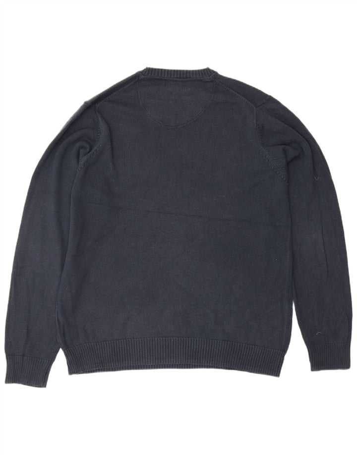 Marks & Spencer Herre sweater med rund hals, medium marineblå bomuld