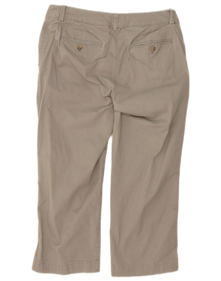 EDDIE BAUER Womens Straight Cropped Trousers US 8 Medium W32 L23 Grey