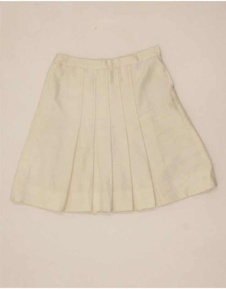 VINTAGE Womens A-Line Skirt W24 XS White Vintage Vintage and Second-Hand Vintage from Messina Hembry 