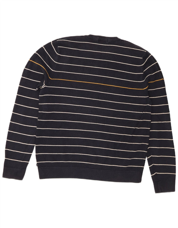 Marks & Spencer Mens Blue Harbour Crew Neck Jumper Sweater Medium Navy Blue