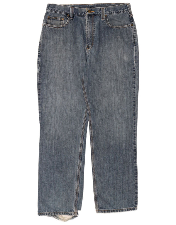 Carhartt Mens Straight Jeans W36 L32 Blue Cotton