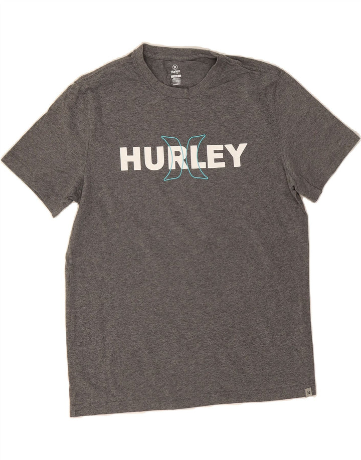 HURLEY Mens Graphic T-Shirt Top Medium Grey Cotton Vintage Hurley and Second-Hand Hurley from Messina Hembry 
