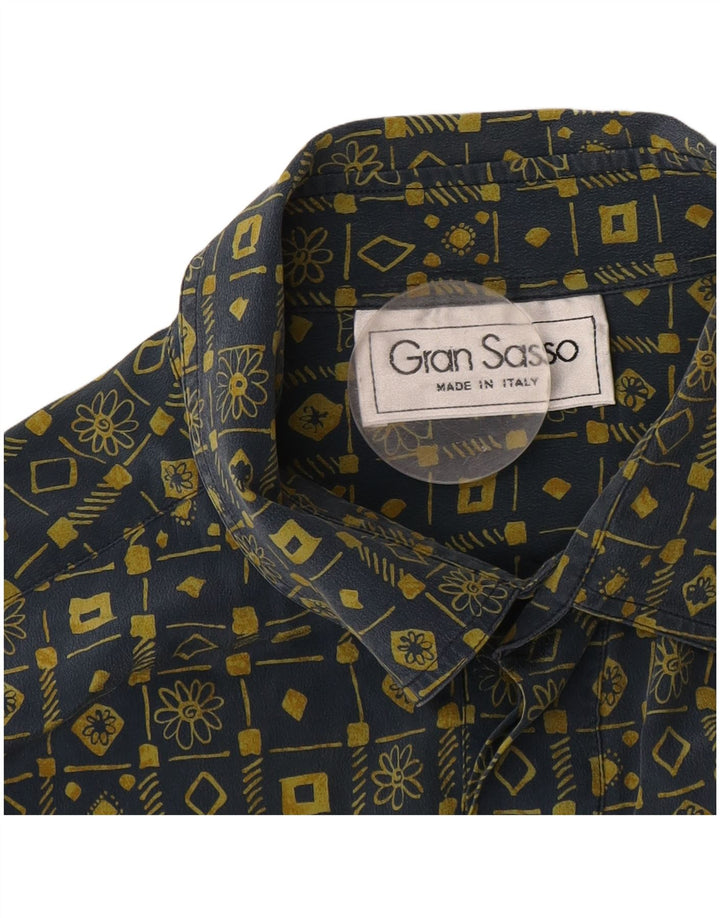 Maglia pullover a maniche corte da uomo Gran Sasso Large Blu Navy geometrica