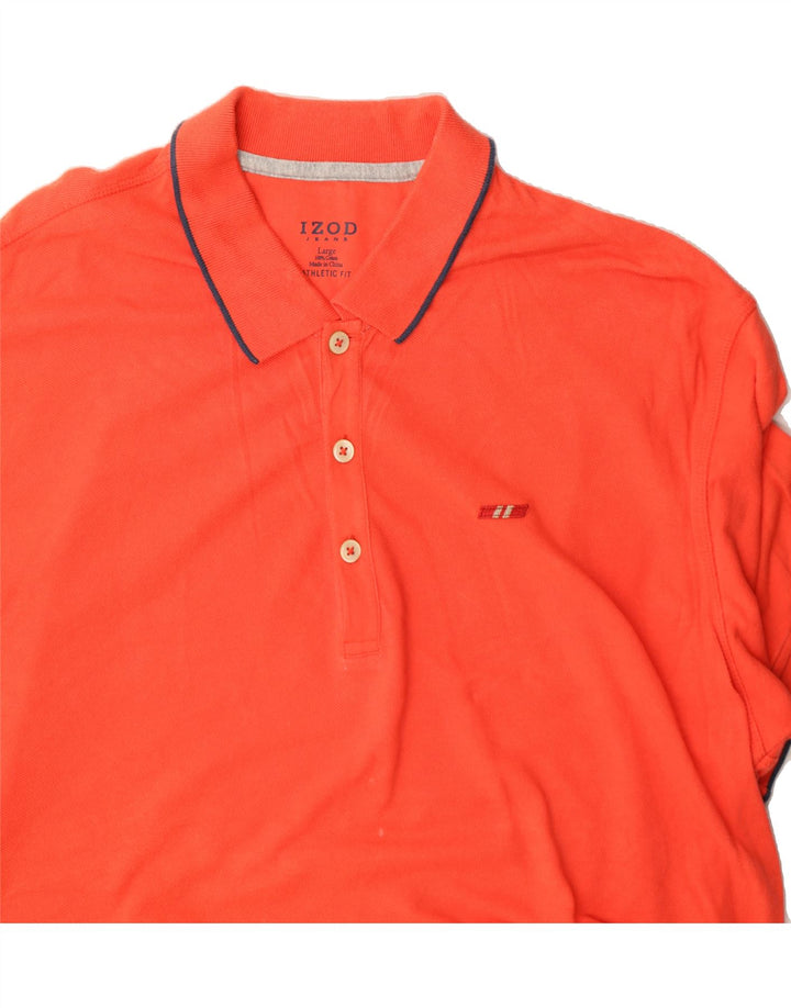 IZOD Mens Athletic Fit  Polo Shirt Large Pink Vintage Izod and Second-Hand Izod from Messina Hembry 