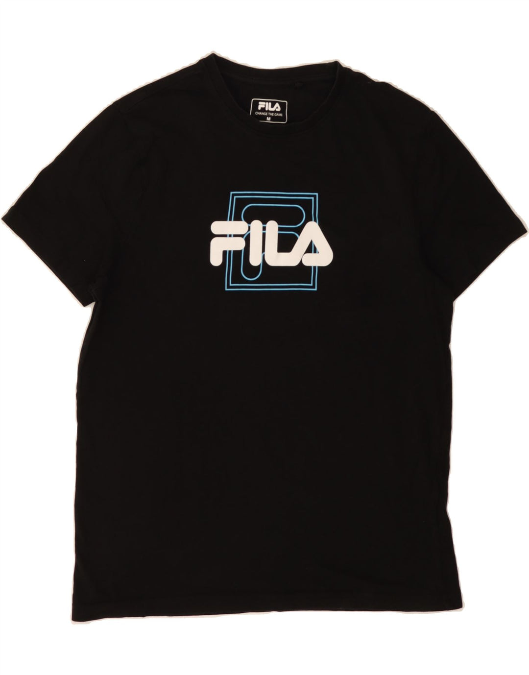 FILA Mens Graphic T-Shirt Top Medium Black Cotton Vintage Fila and Second-Hand Fila from Messina Hembry 