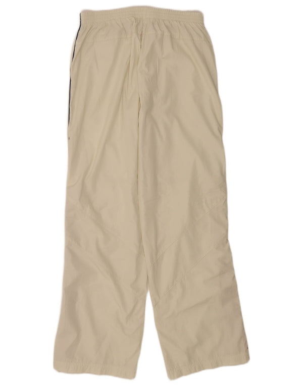 Pantaloni impermeabili dritti da donna Adidas UK 12 Medium W30 L32 Bianco sporco