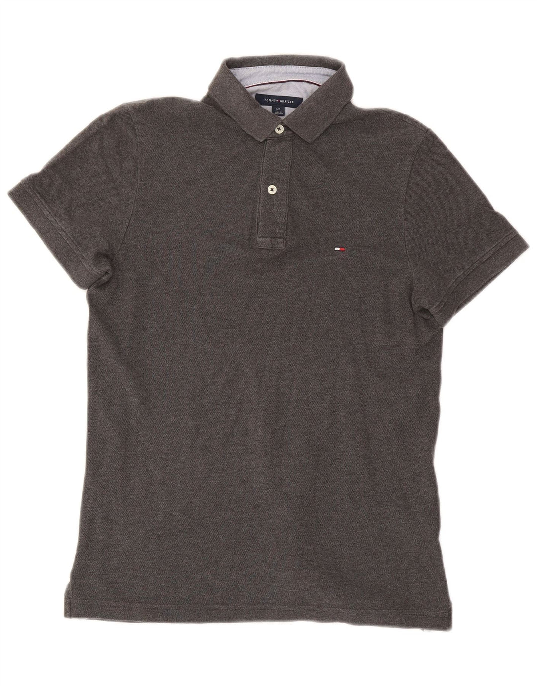 Tommy Hilfiger Mens Polo Shirt Small Grey Cotton