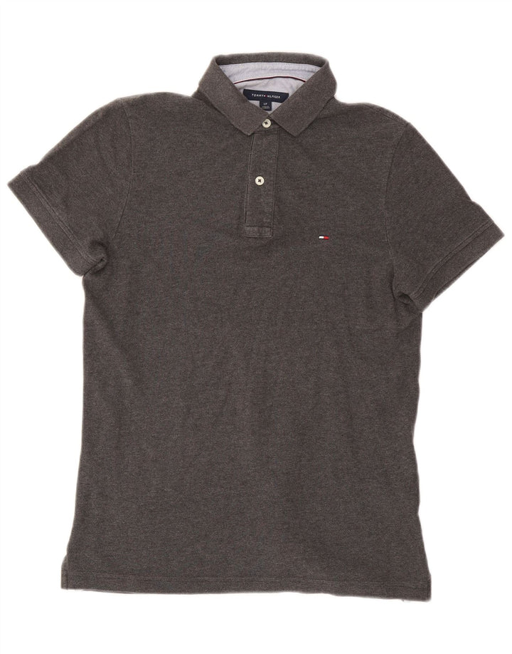 Tommy Hilfiger Mens Polo Shirt Small Grey Cotton