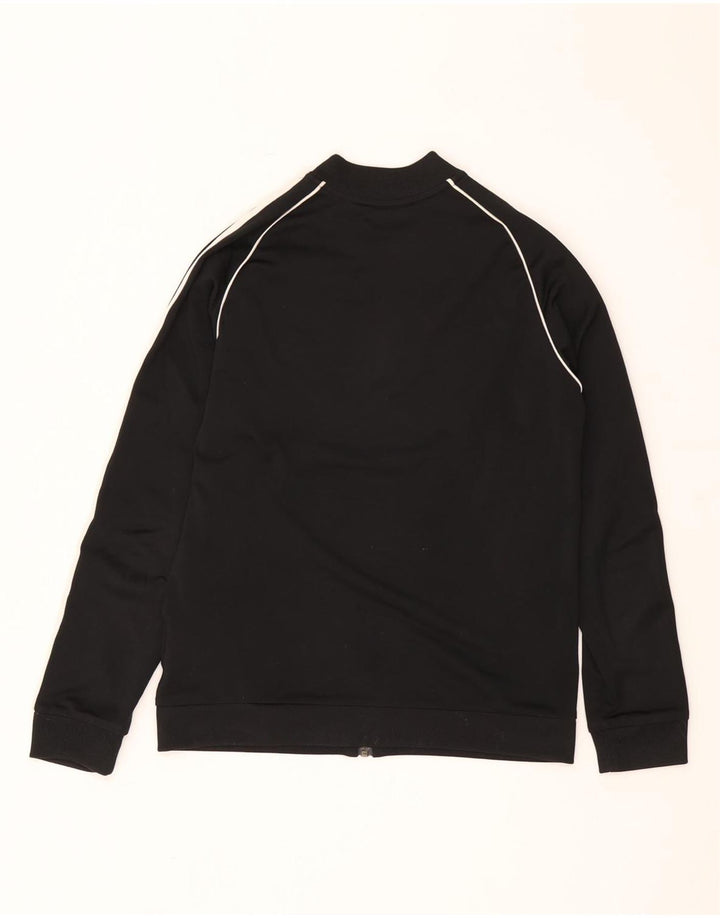 Adidas Girls Tracksuit Top Jacket 11-12 Years Black Polyester