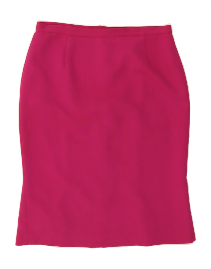 VINTAGE Womens Pencil Skirt IT 46 Large W34  Pink Polyester Vintage Vintage and Second-Hand Vintage from Messina Hembry 