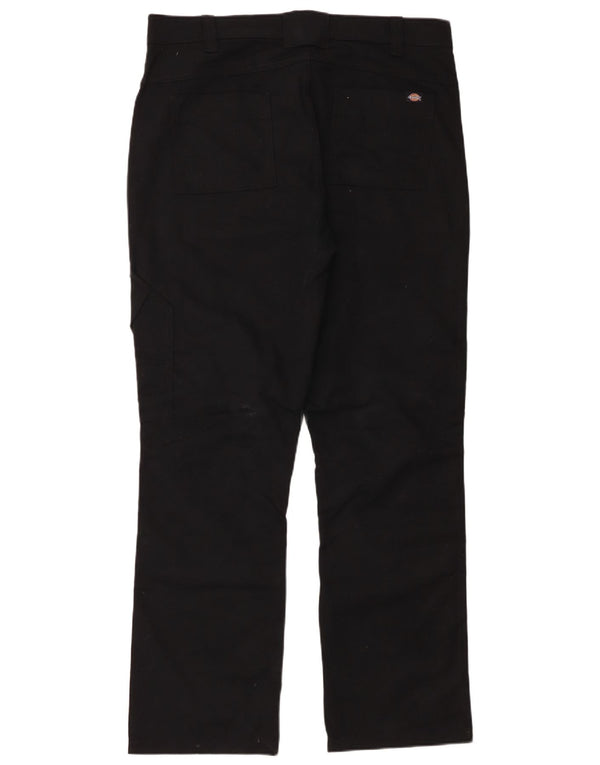 Dickies Mens Straight Cargo Trousers W36 L32 Black Polyester