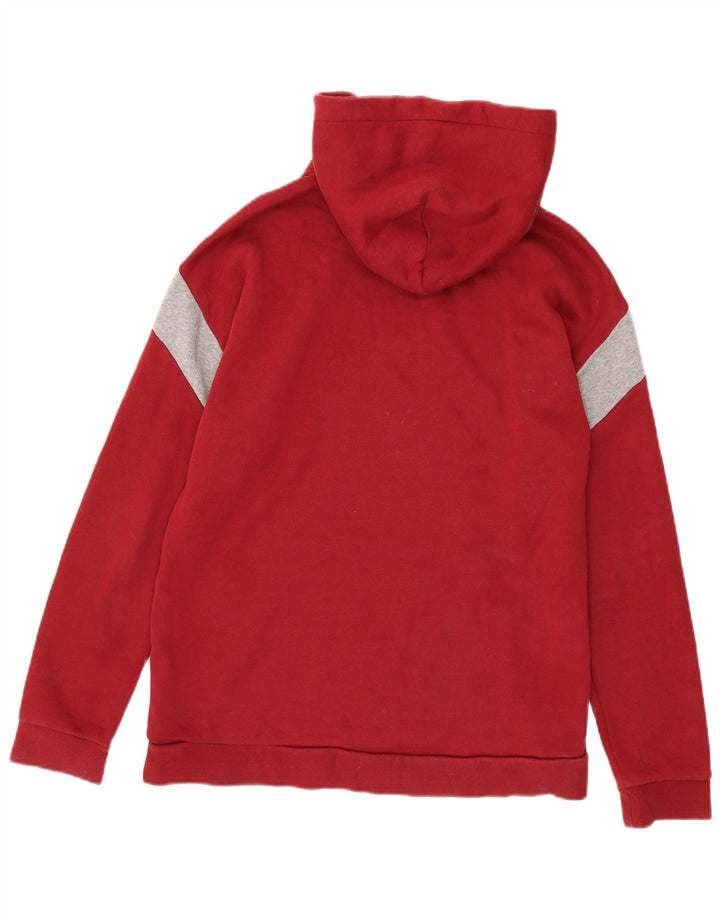 Nike Mens Hoodie Jumper Medium Red Cotton
