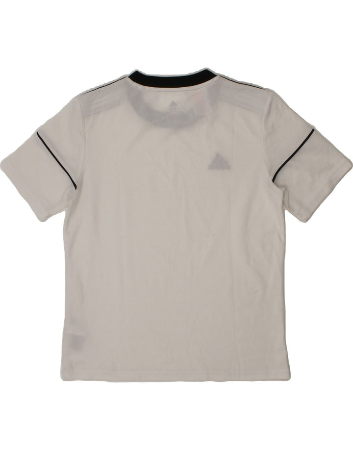 ADIDAS Boys Climalite T-Shirt Top 11-12 Years Medium  White Polyester Vintage Adidas and Second-Hand Adidas from Messina Hembry 