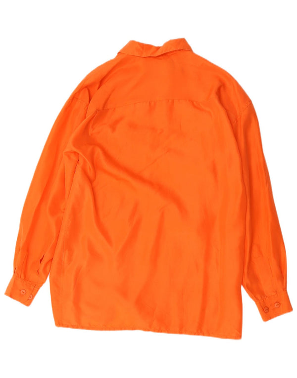 Witty Girl Camicia da donna con vestibilità rilassata e lunga UK 10 Small Arancione Seta