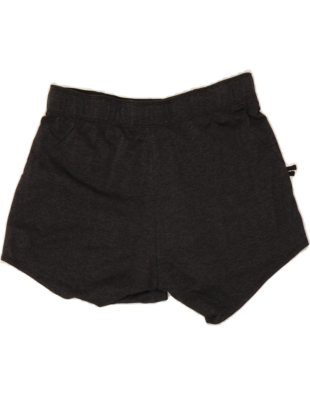 NIKE Womens Dri Fit Graphic Sport Shorts UK 14 Medium Black Polyester Vintage Nike and Second-Hand Nike from Messina Hembry 