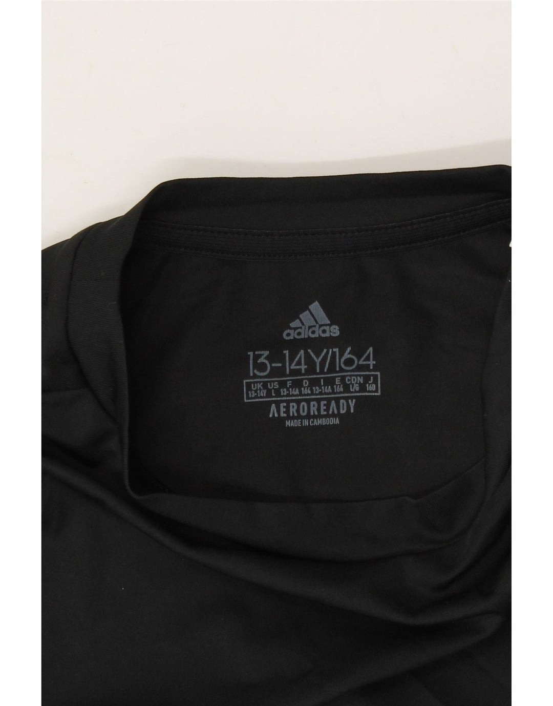 ADIDAS Boys Aeroready Top Long Sleeve 13-14 Years Black Polyester Vintage Adidas and Second-Hand Adidas from Messina Hembry 
