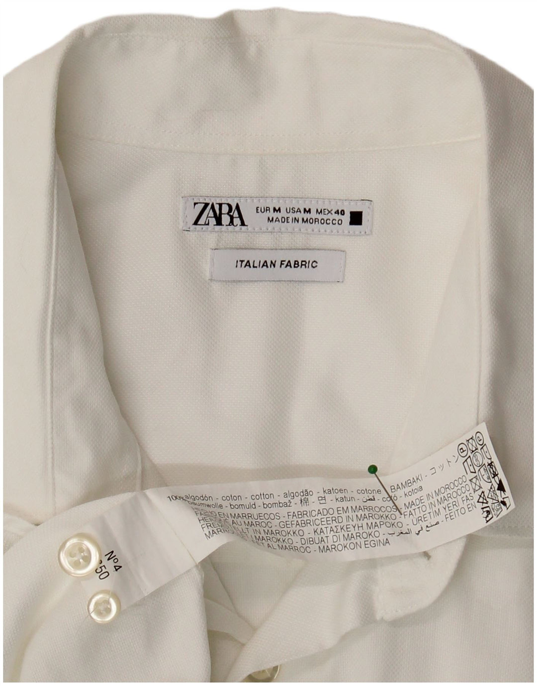 ZARA Mens Shirt Medium White Cotton