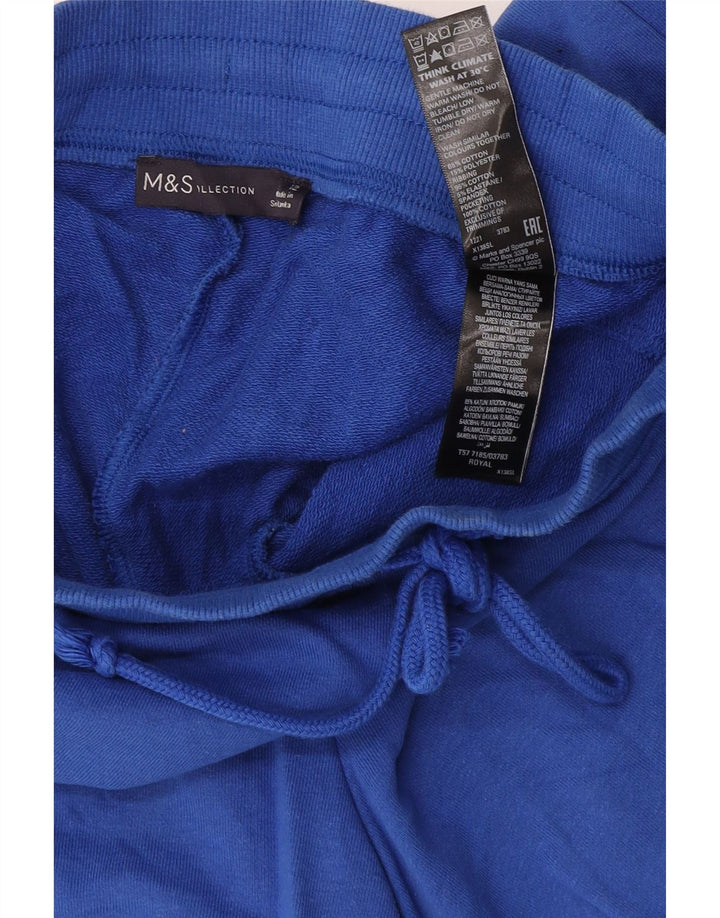 Marks & Spencer Damen Sportshorts UK 12 Mittelblaue Baumwolle