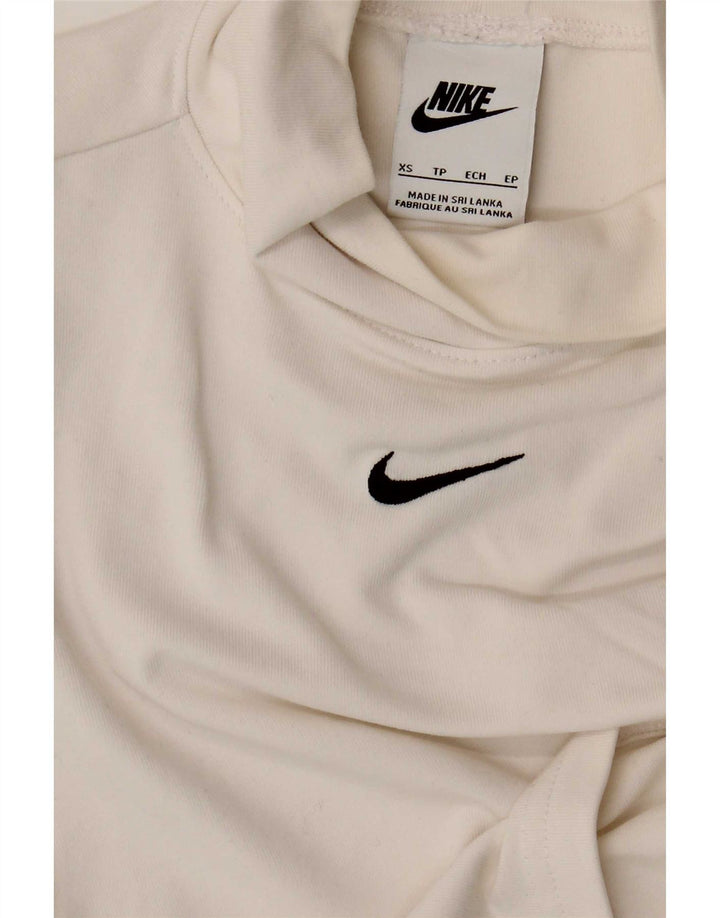 Nike Dame Crop Vest Top UK 4 XS Hvid