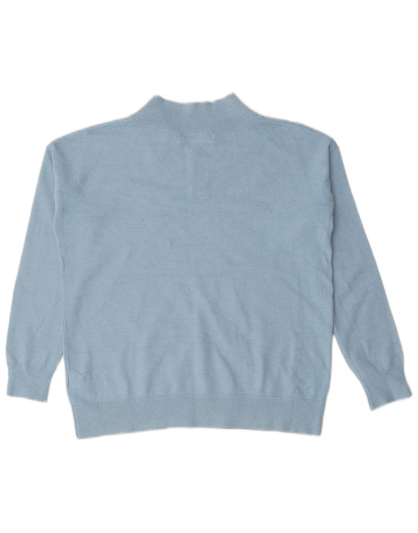 Marks & Spencer Pulover supradimensionat pentru femei cu decolteu în V UK 6 XS Blue Viscose